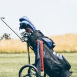 golf bag on cart