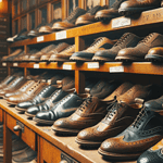 golf shoes on a shelf